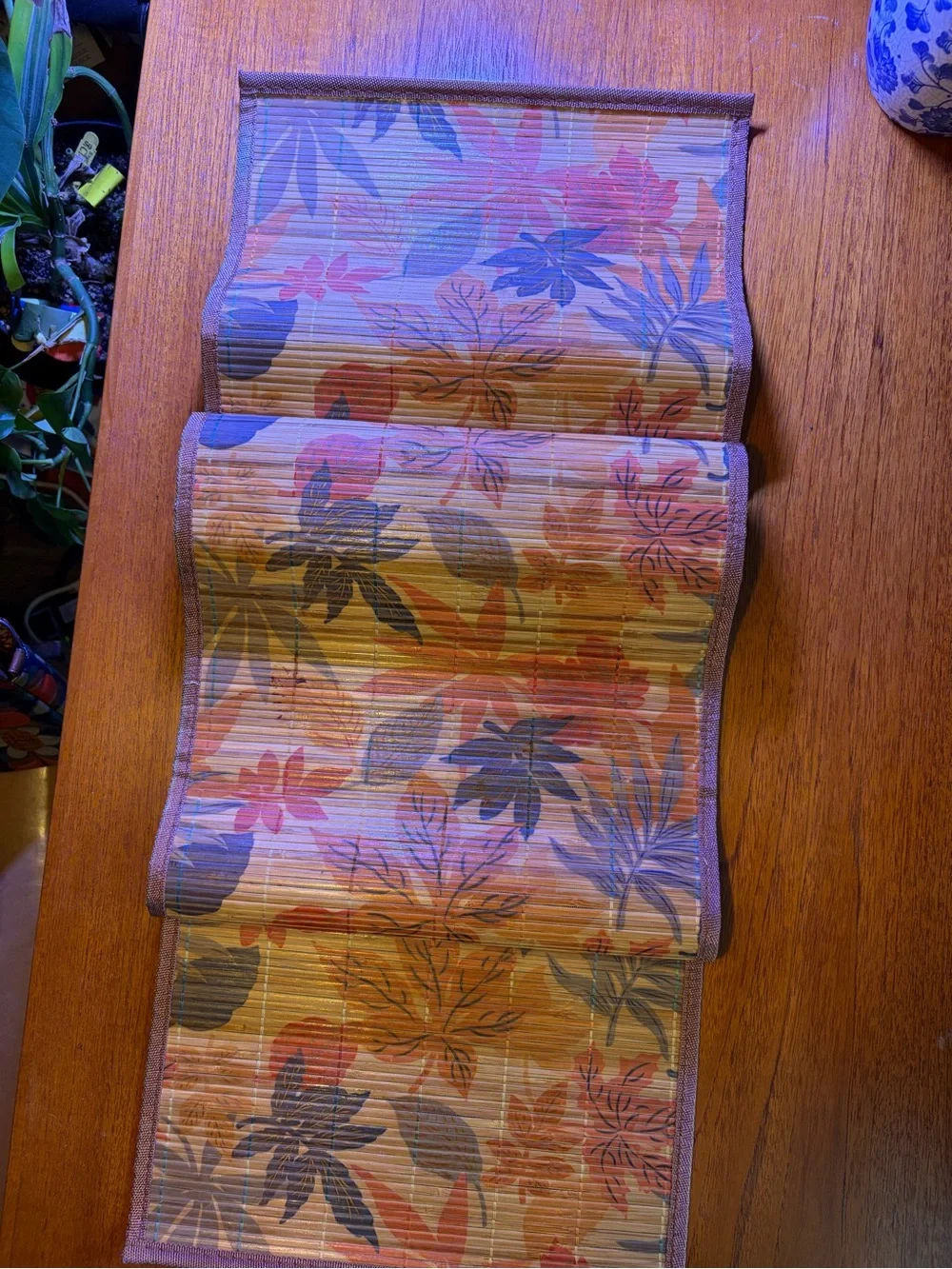Fall Leaves Bamboo Table Runner